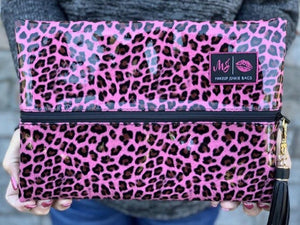 Medium Pink Patent Leopard MUJ Bag