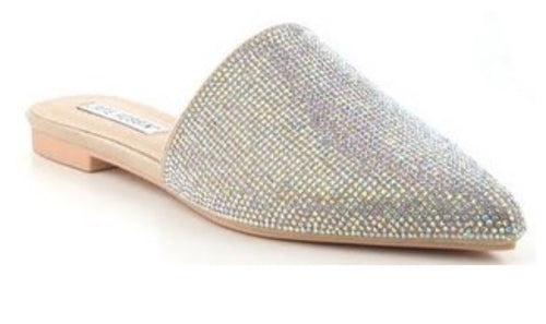 Rhinestone Slip On Mules