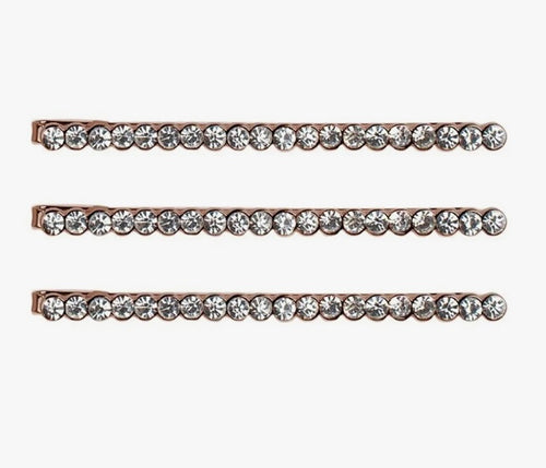 Rhinestone Bobby Pins - Rosegold