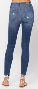 Keep It a Secret Judy Blue Mid-Rise Pull On Skinny Jeggings