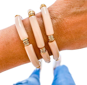 Acrylic Tube Bamboo Bracelets